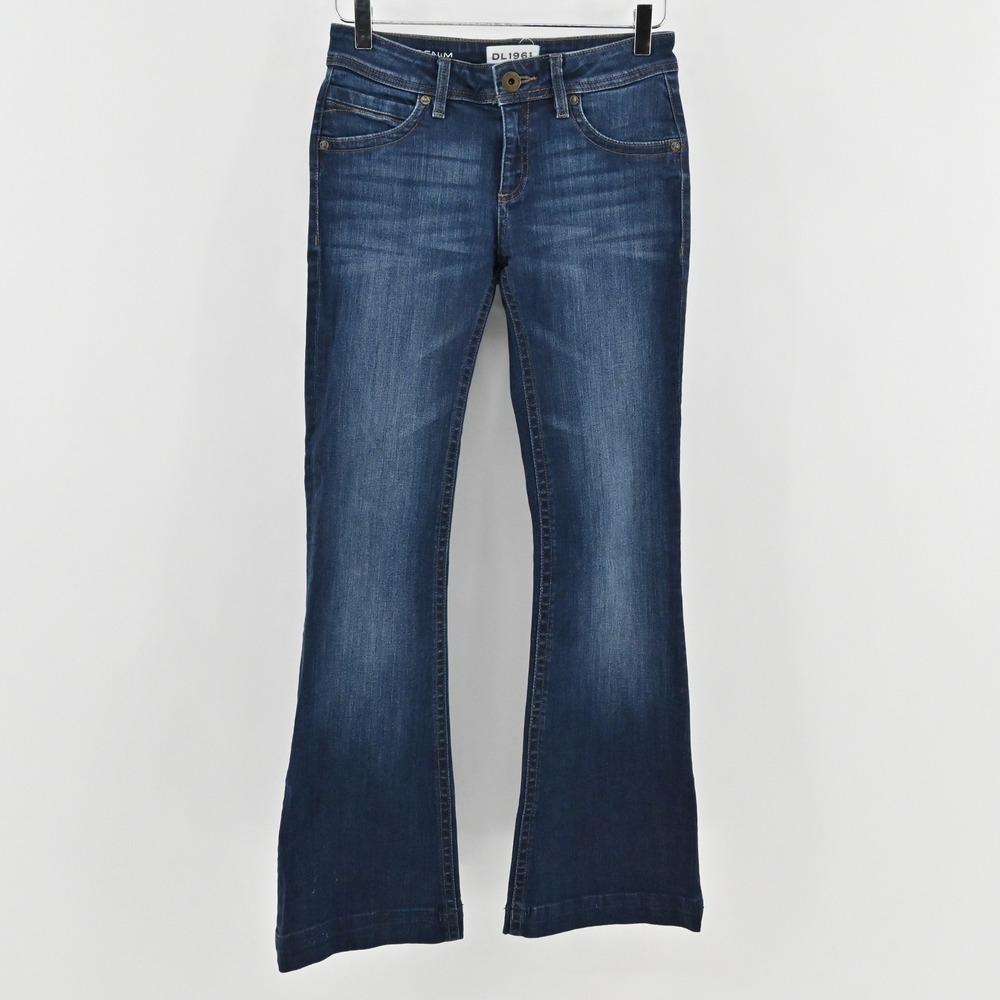 DL1961 Joy Flare Jeans Womens Size 26 Blue Dark Wash Stretch‎ Cotton Denim Comfy